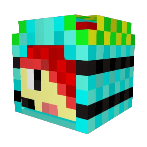 Bat_ZhiShao Minecraft avatar head, 3D render