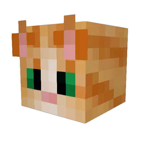 Batani Minecraft avatar head, 3D render