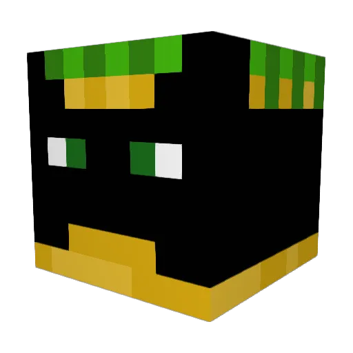 Batapple Minecraft avatar head, 3D render