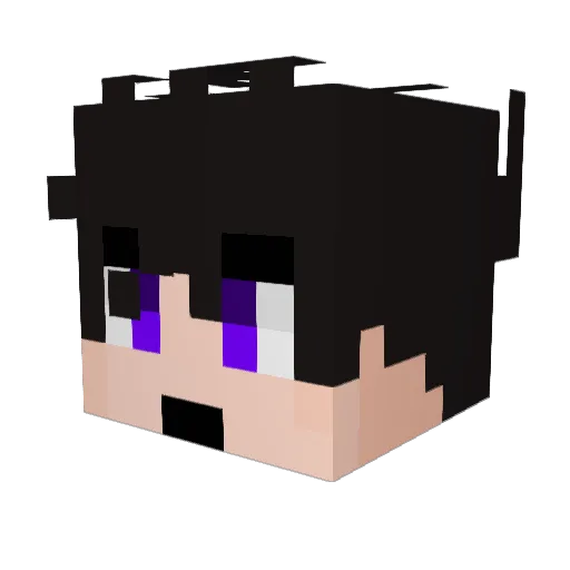 BatataFrutas Minecraft avatar head, 3D render