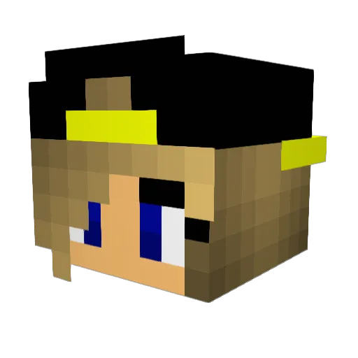 Batatoe Minecraft avatar head, 3D render