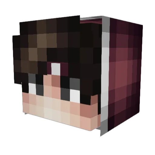 Batay Minecraft avatar head, 3D render