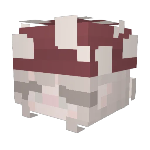Batboose Minecraft avatar head, 3D render