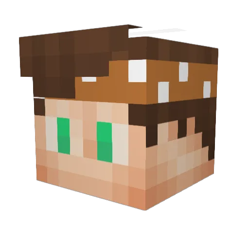 BatcolickRespawn Minecraft avatar head, 3D render
