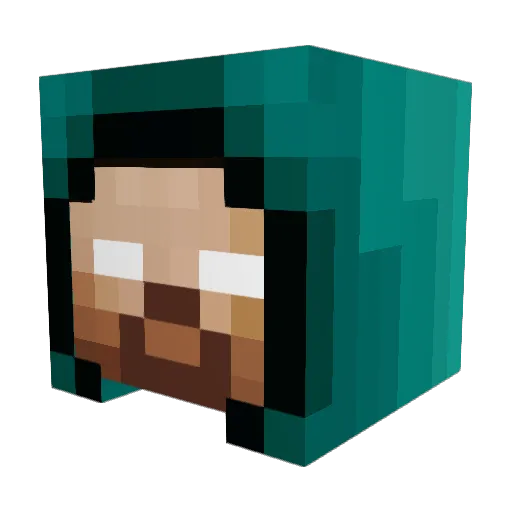 BatdudeZ Minecraft avatar head, 3D render