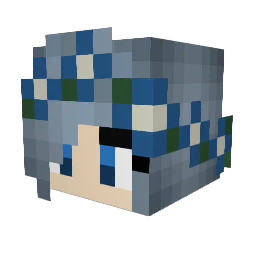 Batek138 Minecraft avatar head, 3D render
