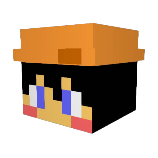 Baten502 Minecraft avatar head, 3D render