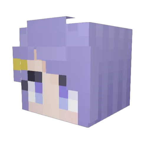 Batenda Minecraft avatar head, 3D render