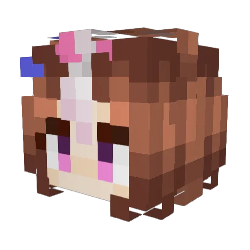Baterias Minecraft avatar head, 3D render