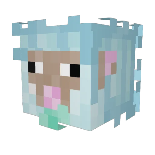 Batfade Minecraft avatar head, 3D render