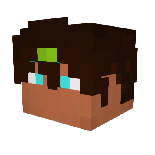BathWaterDrinker Minecraft avatar head, 3D render