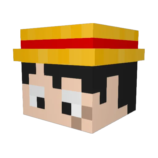 Bathlagg Minecraft avatar head, 3D render