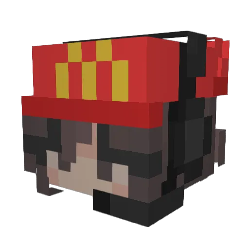 Bathoe Minecraft avatar head, 3D render