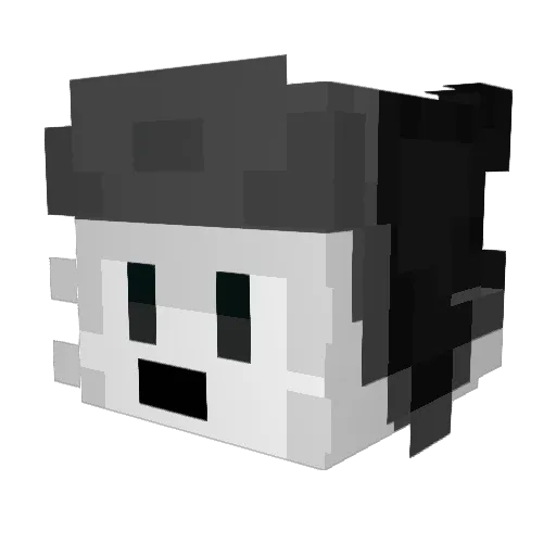 Bathory04 Minecraft avatar head, 3D render