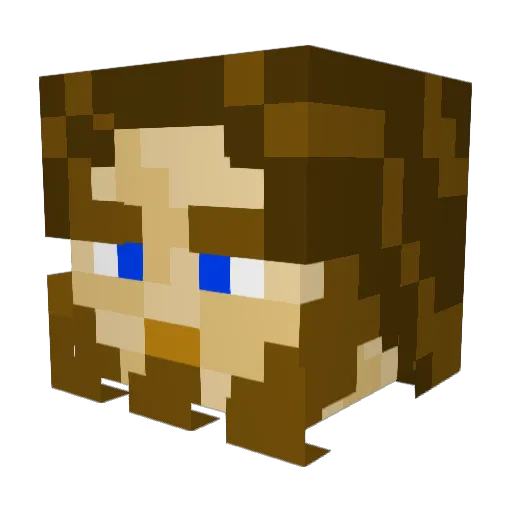 Bathory2k Minecraft avatar head, 3D render