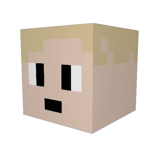 BathrmStahl Minecraft avatar head, 3D render