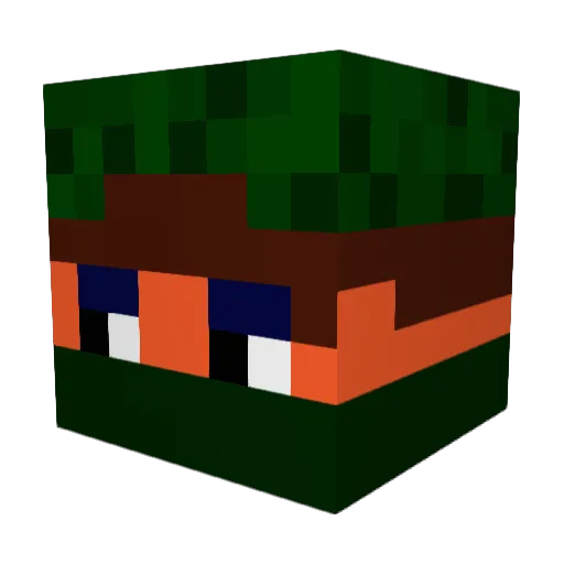 Bati07 Minecraft avatar head, 3D render