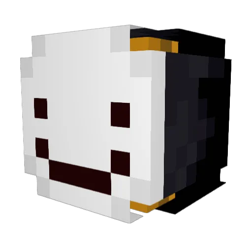 Batixven Minecraft avatar head, 3D render