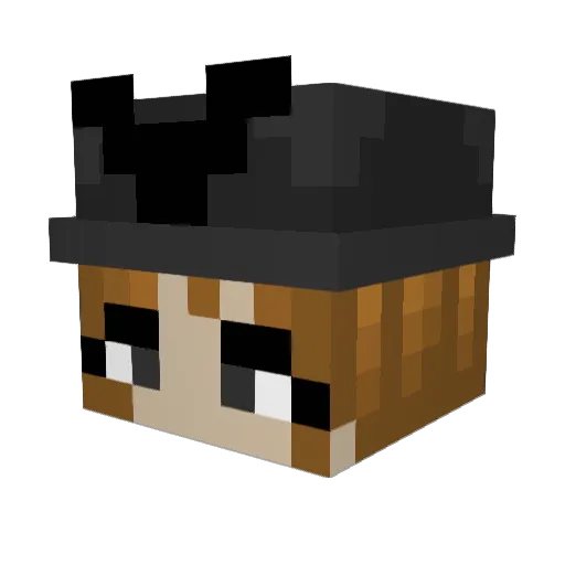 Batlike_ Minecraft avatar head, 3D render