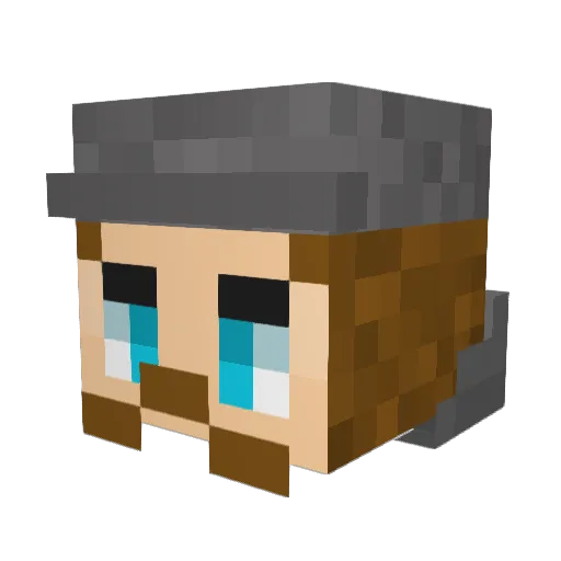 Batlink14 Minecraft avatar head, 3D render