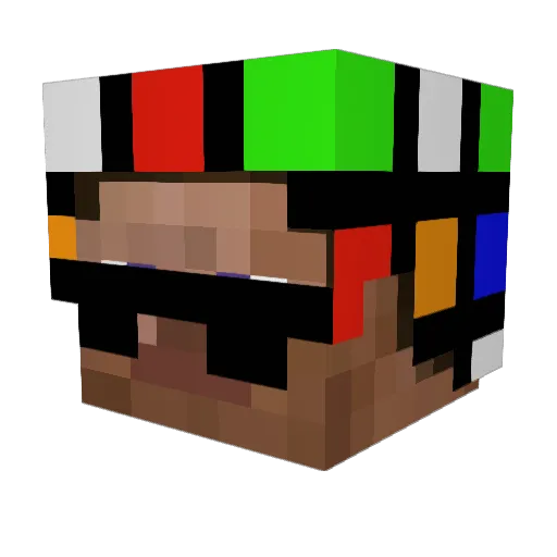 Batlo Minecraft avatar head, 3D render