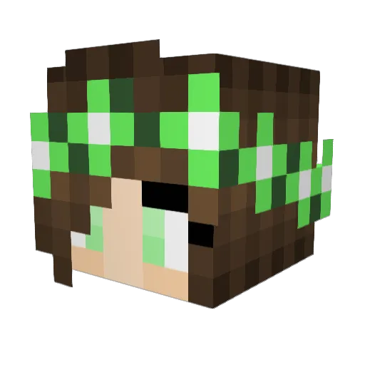 Batman1n Minecraft avatar head, 3D render