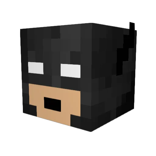 Batman3lsz Minecraft avatar head, 3D render