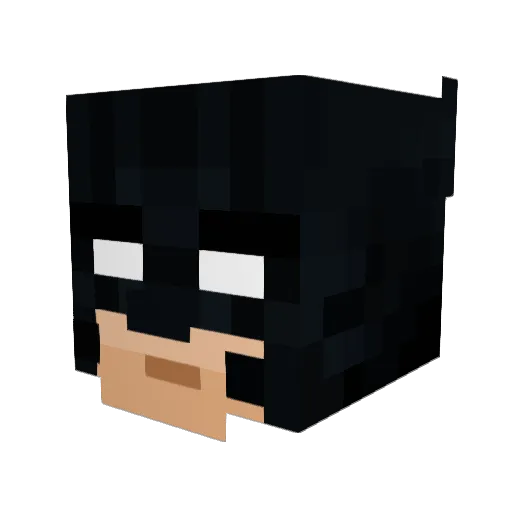 Batman4time Minecraft avatar head, 3D render