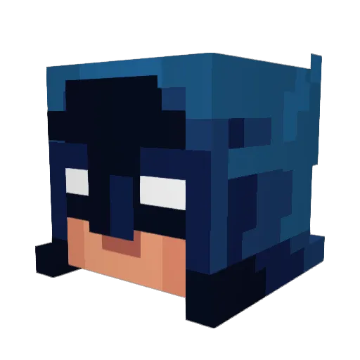 Batman5575 Minecraft avatar head, 3D render