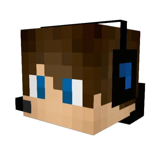 Batman7775 Minecraft avatar head, 3D render
