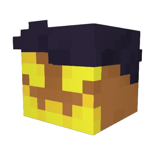 BatmanBooty Minecraft avatar head, 3D render