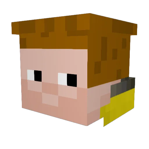 BatmanKlyftan66 Minecraft avatar head, 3D render