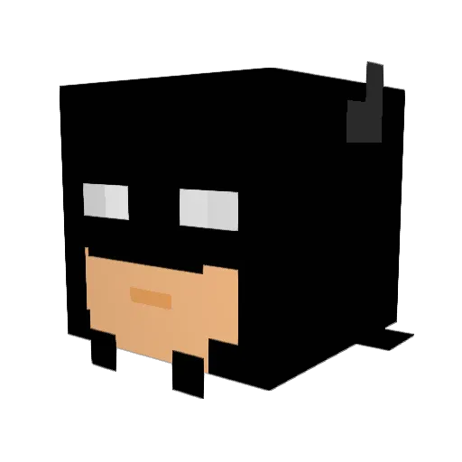 Batman_HL Minecraft avatar head, 3D render