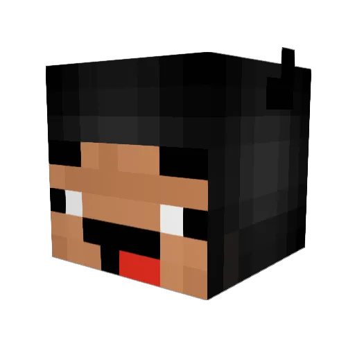 Batman_Swagstar Minecraft avatar head, 3D render