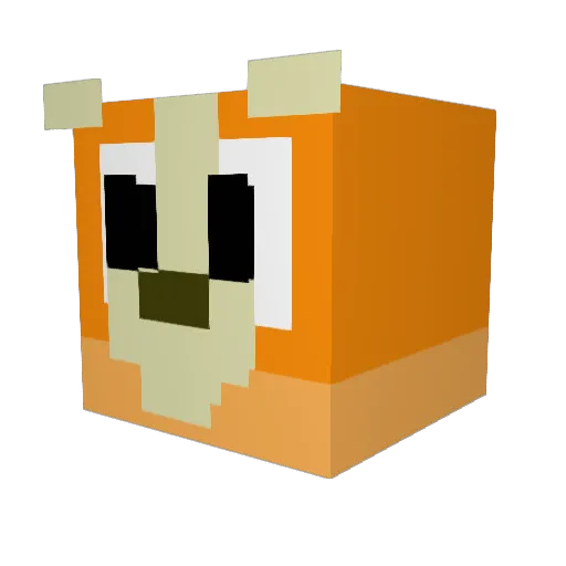 Batmanka Minecraft avatar head, 3D render