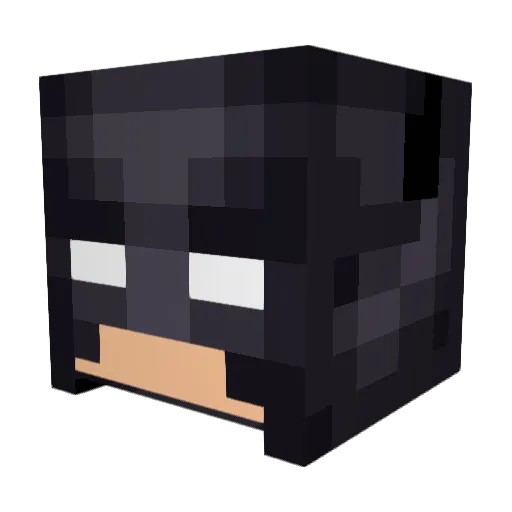 BatmansRightNut Minecraft avatar head, 3D render