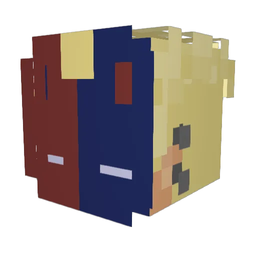 Batmans_Robin Minecraft avatar head, 3D render