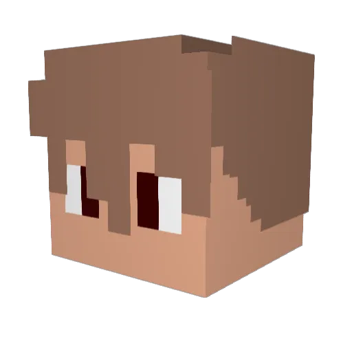 Batmansky_ Minecraft avatar head, 3D render