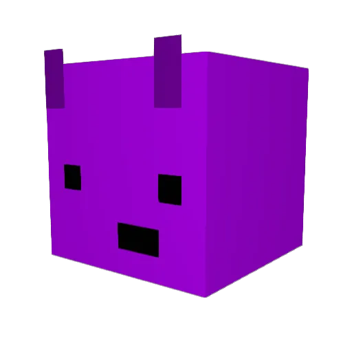 Batmati Minecraft avatar head, 3D render