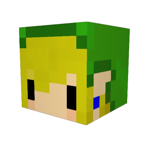 Batoliste Minecraft avatar head, 3D render
