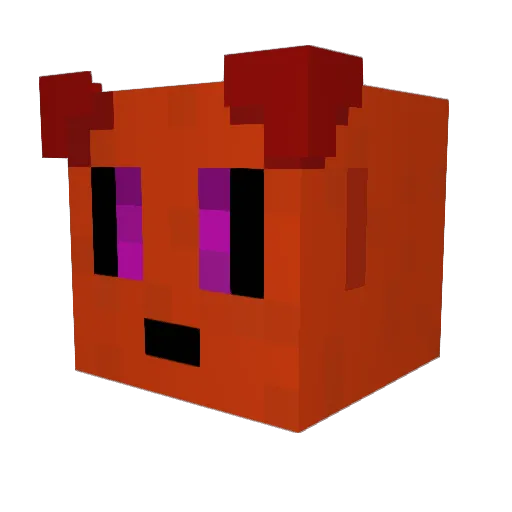 Batoruuina Minecraft avatar head, 3D render