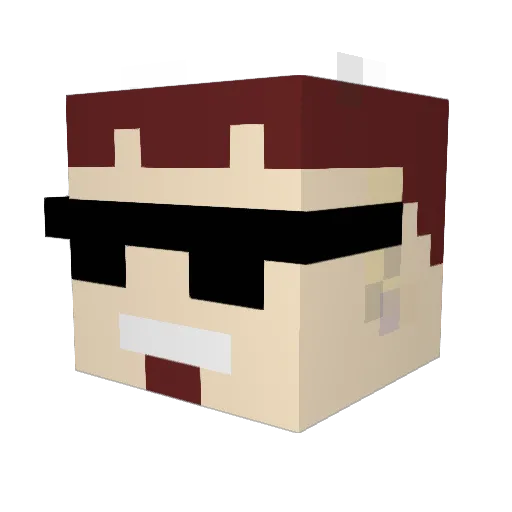 Batosaichigo Minecraft avatar head, 3D render