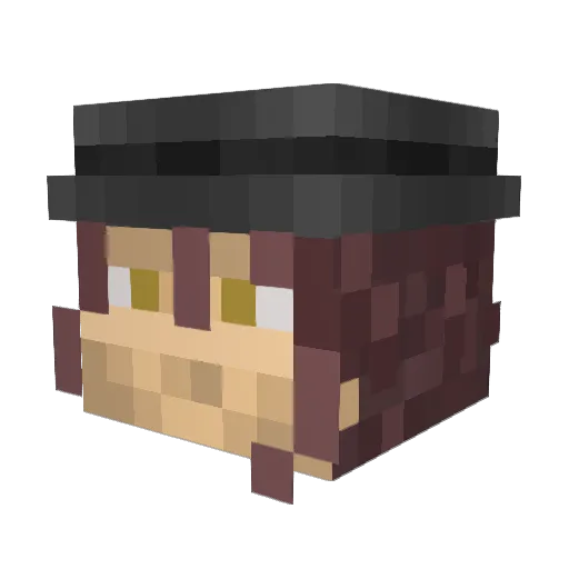 Batotto Minecraft avatar head, 3D render