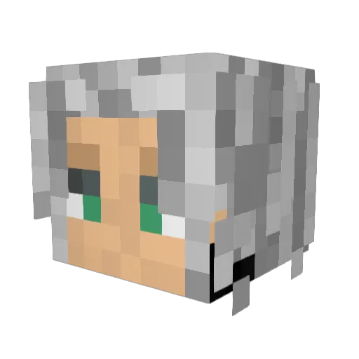 Batoven Minecraft avatar head, 3D render