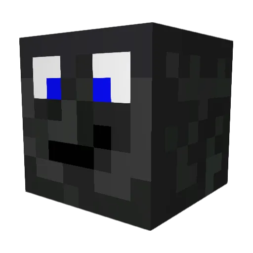 Batpact Minecraft avatar head, 3D render