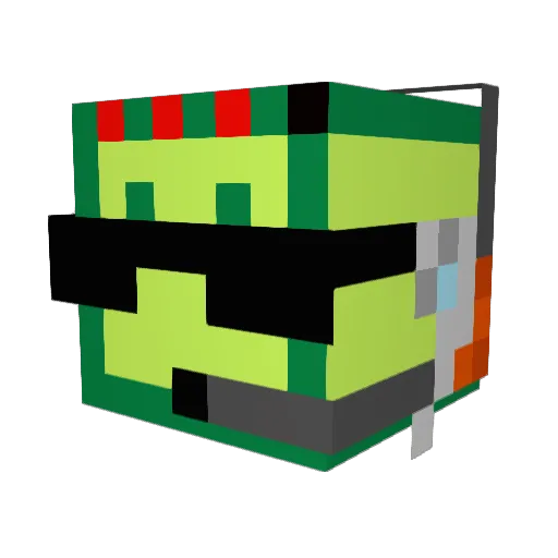 Batra129 Minecraft avatar head, 3D render