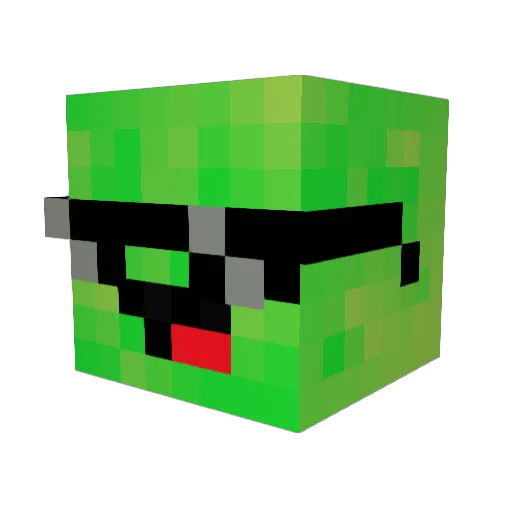 Batracio Minecraft avatar head, 3D render