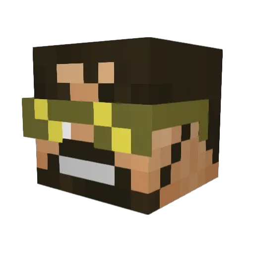 BatsPaprika Minecraft avatar head, 3D render