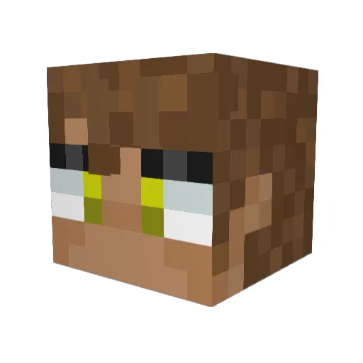 Batsa99 Minecraft avatar head, 3D render