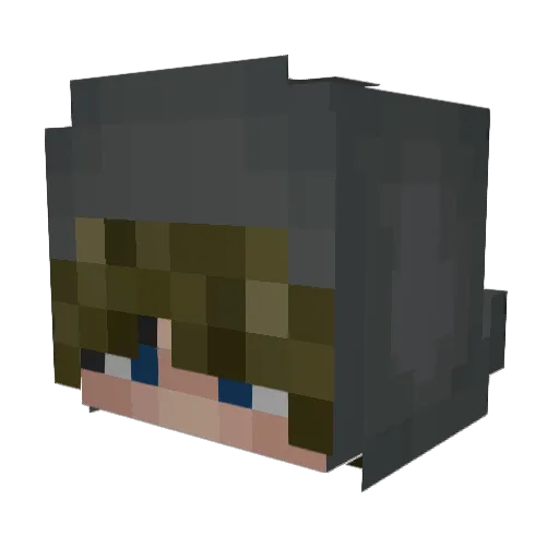 Batsaap Minecraft avatar head, 3D render